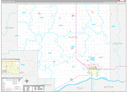 Platte County Wall Map Premium Style 2026
