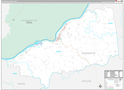 Pleasants County Wall Map Premium Style 2026