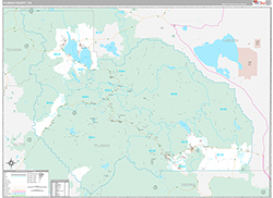 Plumas County Wall Map Premium Style 2026