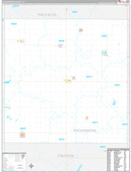 Pocahontas County, IA Wall Map Premium Style 2024