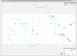 Poinsett County, AR Wall Map Premium Style 2024