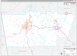 Polk County Wall Map Premium Style 2026