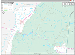 Polk County Wall Map Premium Style 2026