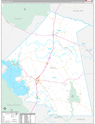 Polk County Wall Map Premium Style 2026