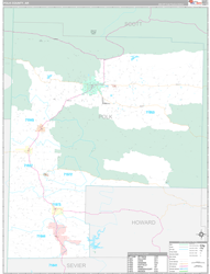 Polk County, AR Wall Map Premium Style 2024