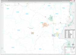 Polk County, OR Wall Map Premium Style 2023