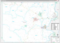 Polk County, OR Wall Map Premium Style 2026