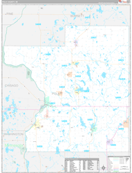 Polk County, WI Wall Map Premium Style 2024