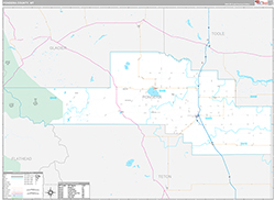 Pondera County Wall Map Premium Style 2026