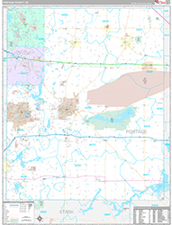 Portage County Wall Map Premium Style 2026