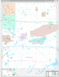 Portage County, OH Wall Map Premium Style 2024