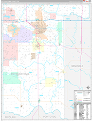 Pottawatomie County Wall Map Premium Style 2026