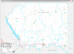PottawatomieCounty, KS Wall Map Premium Style 2026
