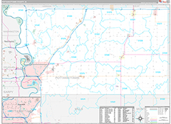 Pottawattamie County Wall Map Premium Style 2026