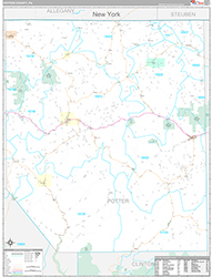 Potter County Wall Map Premium Style 2026