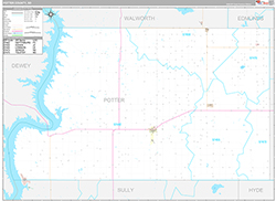 Potter County Wall Map Premium Style 2026