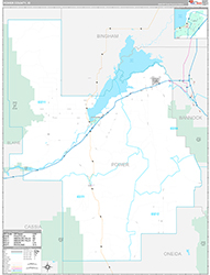 Power County Wall Map Premium Style 2026
