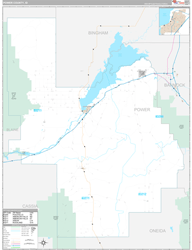 Power County, ID Wall Map Premium Style 2024