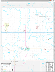 Poweshiek County Wall Map Premium Style 2026