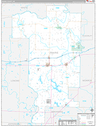 Prairie County Wall Map Premium Style 2026