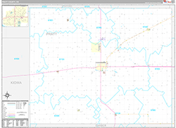 Pratt County, KS Wall Map Premium Style 2026