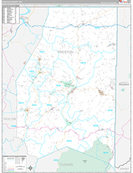 Preston County Wall Map Premium Style 2026
