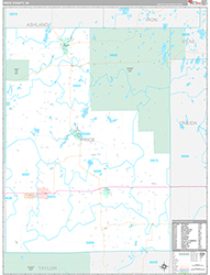 Price County Wall Map Premium Style 2026