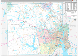 Providence County Wall Map Premium Style 2026