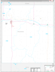 Prowers County, CO Wall Map Premium Style 2024