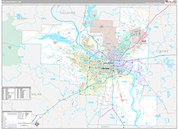 Pulaski County Wall Map Premium Style 2026