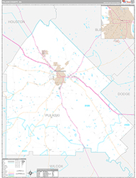 Pulaski County Wall Map Premium Style 2026