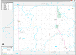 Pulaski County Wall Map Premium Style 2026