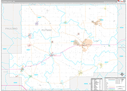 Putnam County Wall Map Premium Style 2026