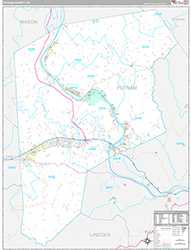 Putnam County Wall Map Premium Style 2026