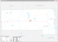 Putnam County, MO Wall Map Premium Style 2024