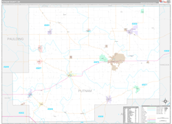 Putnam County, OH Wall Map Premium Style 2024