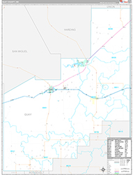 Quay County Wall Map Premium Style 2026