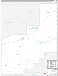 Quay County, NM Wall Map Premium Style 2024