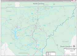 Rabun County Wall Map Premium Style 2026