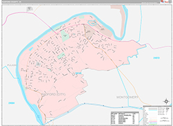 Radford County, VA Wall Map Premium Style 2026