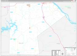 Ralls County, MO Wall Map Premium Style 2024