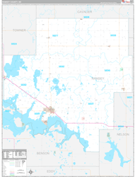 Ramsey County, ND Wall Map Premium Style 2023
