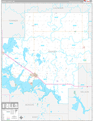 Ramsey County, ND Wall Map Premium Style 2026