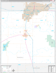 Randall County, TX Wall Map Premium Style 2024