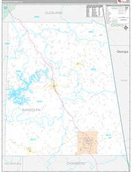 Randolph County Wall Map Premium Style 2026