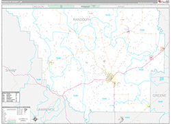 Randolph County Wall Map Premium Style 2026