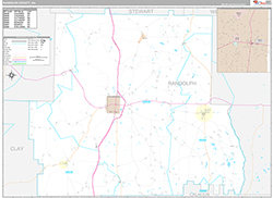 Randolph County Wall Map Premium Style 2026