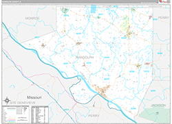 Randolph County Wall Map Premium Style 2026