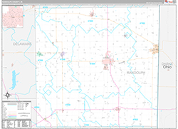 Randolph County Wall Map Premium Style 2026