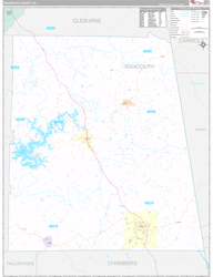 Randolph County, AL Wall Map Premium Style 2024